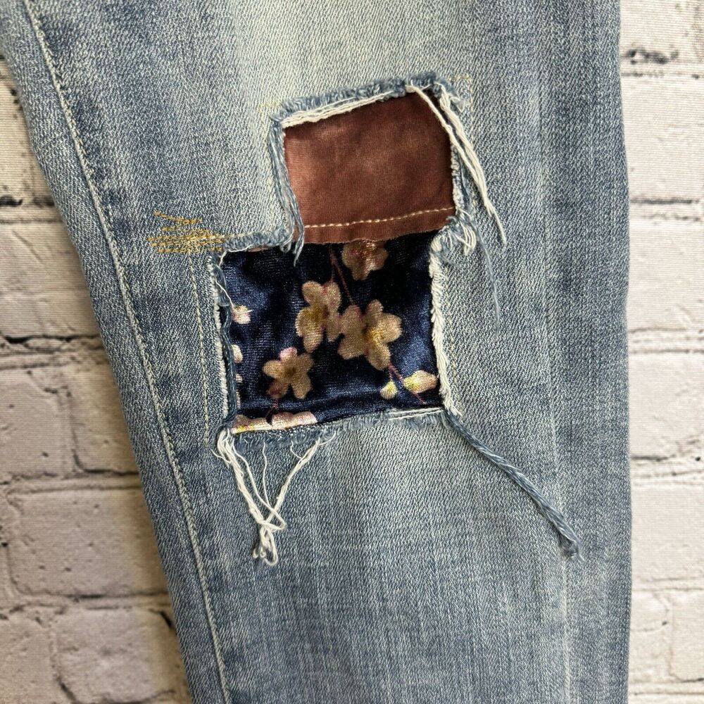 Pilcro Anthropologie Boho Patchwork Patch Slim Bo… - image 8